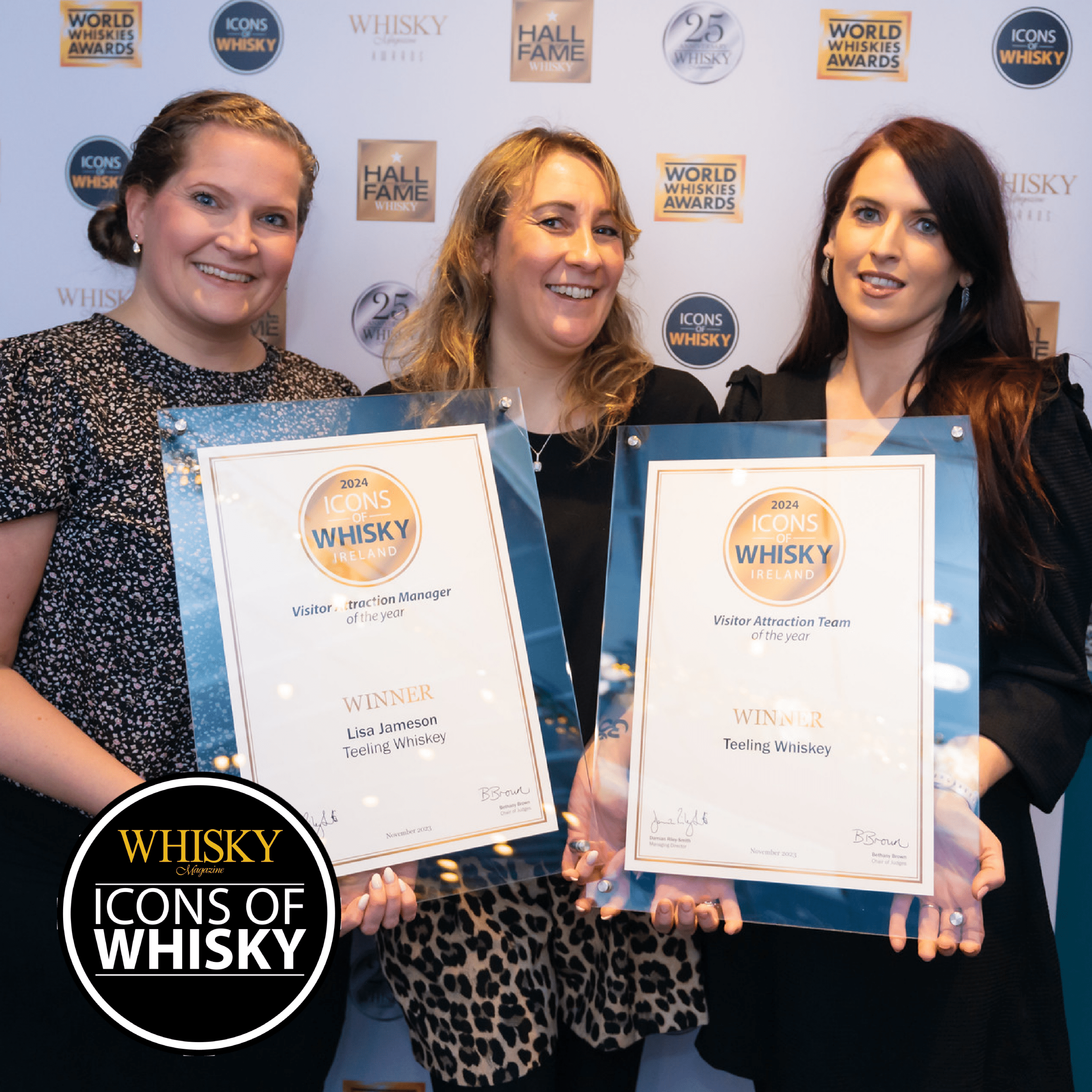 Teeling Whiskey Distillery wins best Visitor Attraction Team at the Irish Whiskey Icons Awards 2023