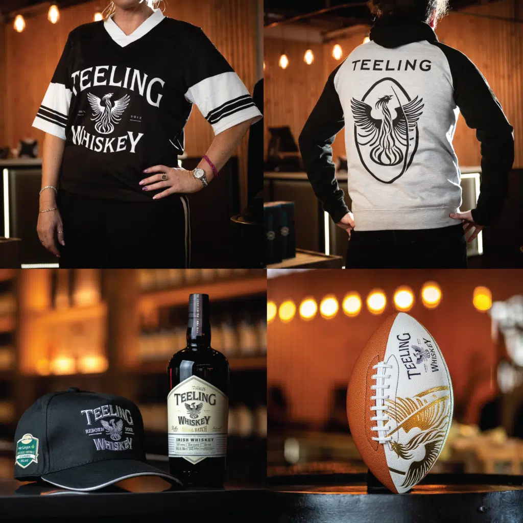 Teeling Whiskey limited edition American Football Merch line